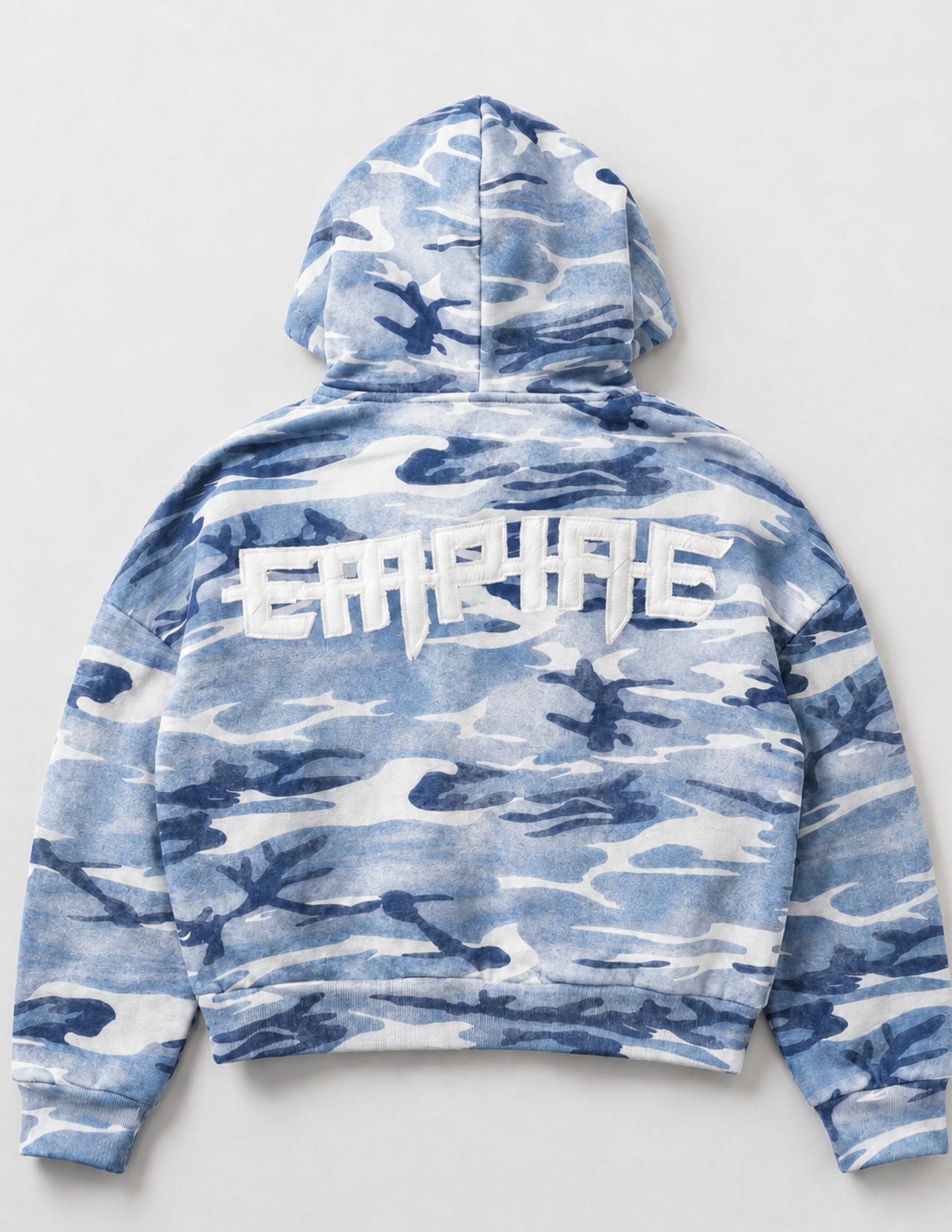 Leather Patch Artic Camo Hoodie
