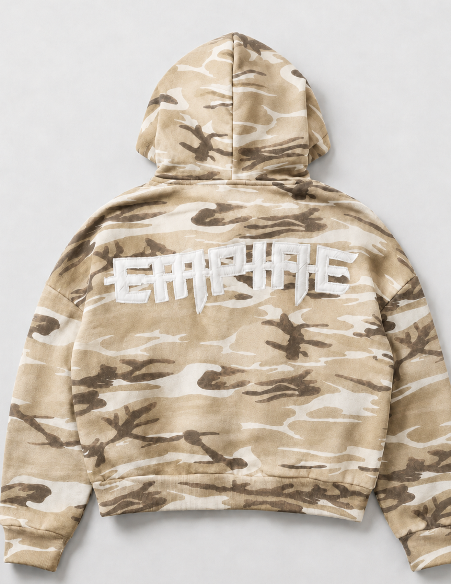Leather Patch Sahara Camo Hoodie
