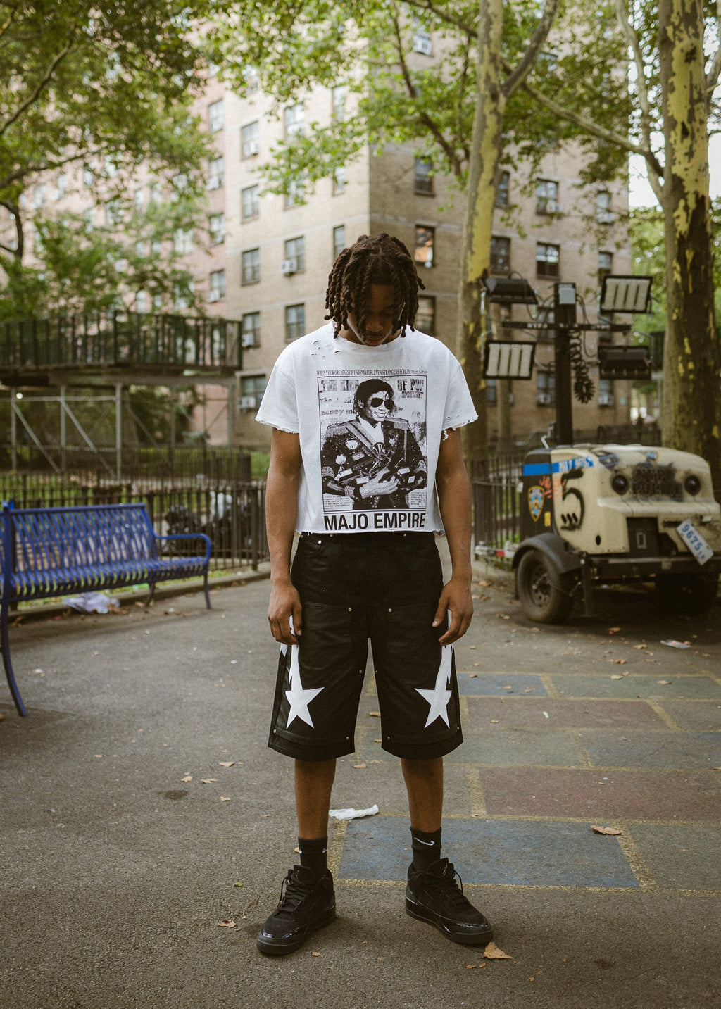 Waxed Carpenter Denim Shorts