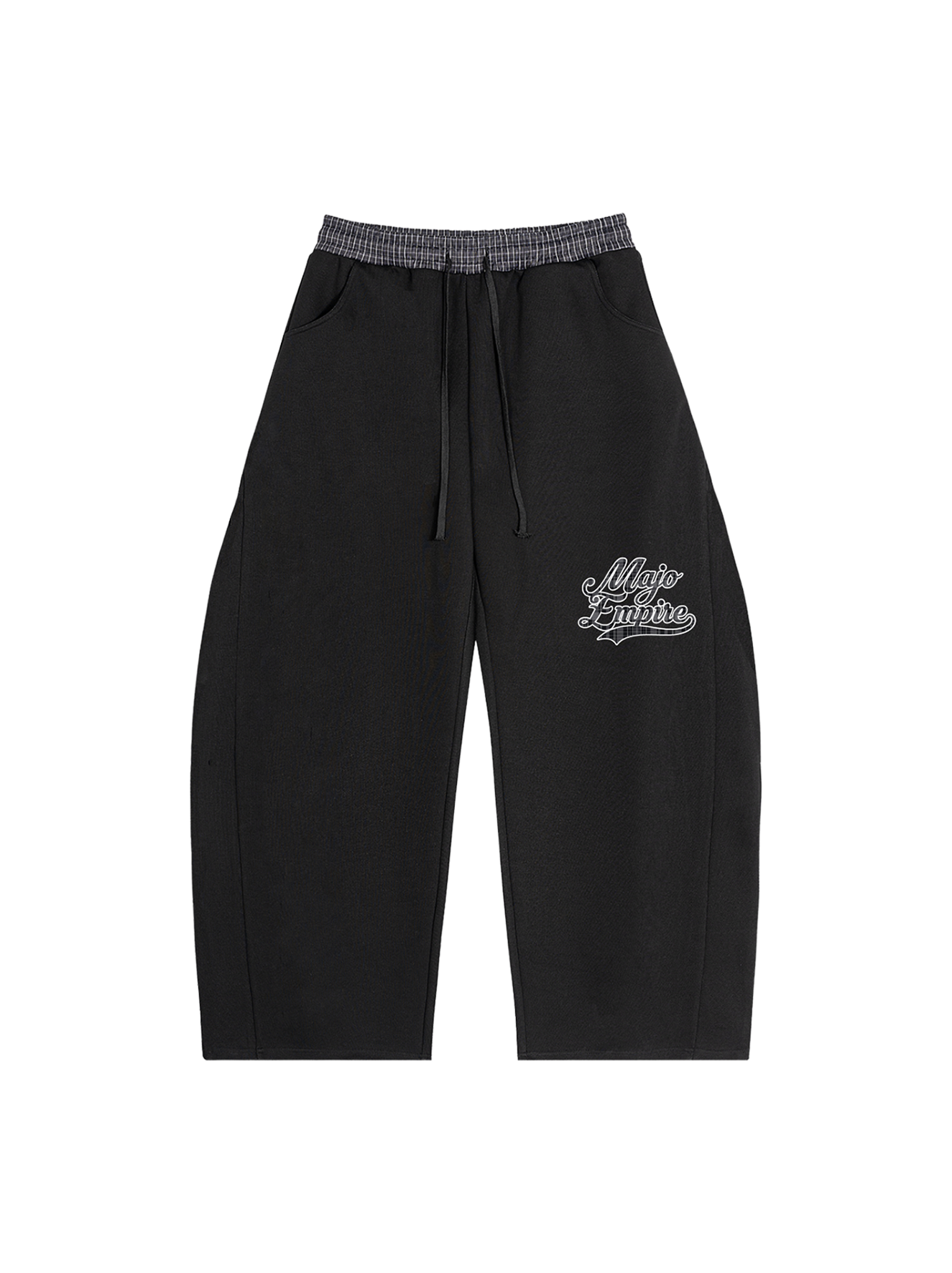 Plaid-Lined Sweatpants