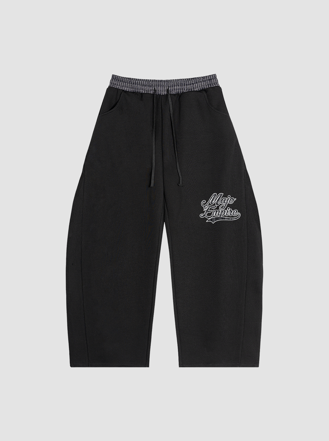 Plaid-Lined Sweatpants