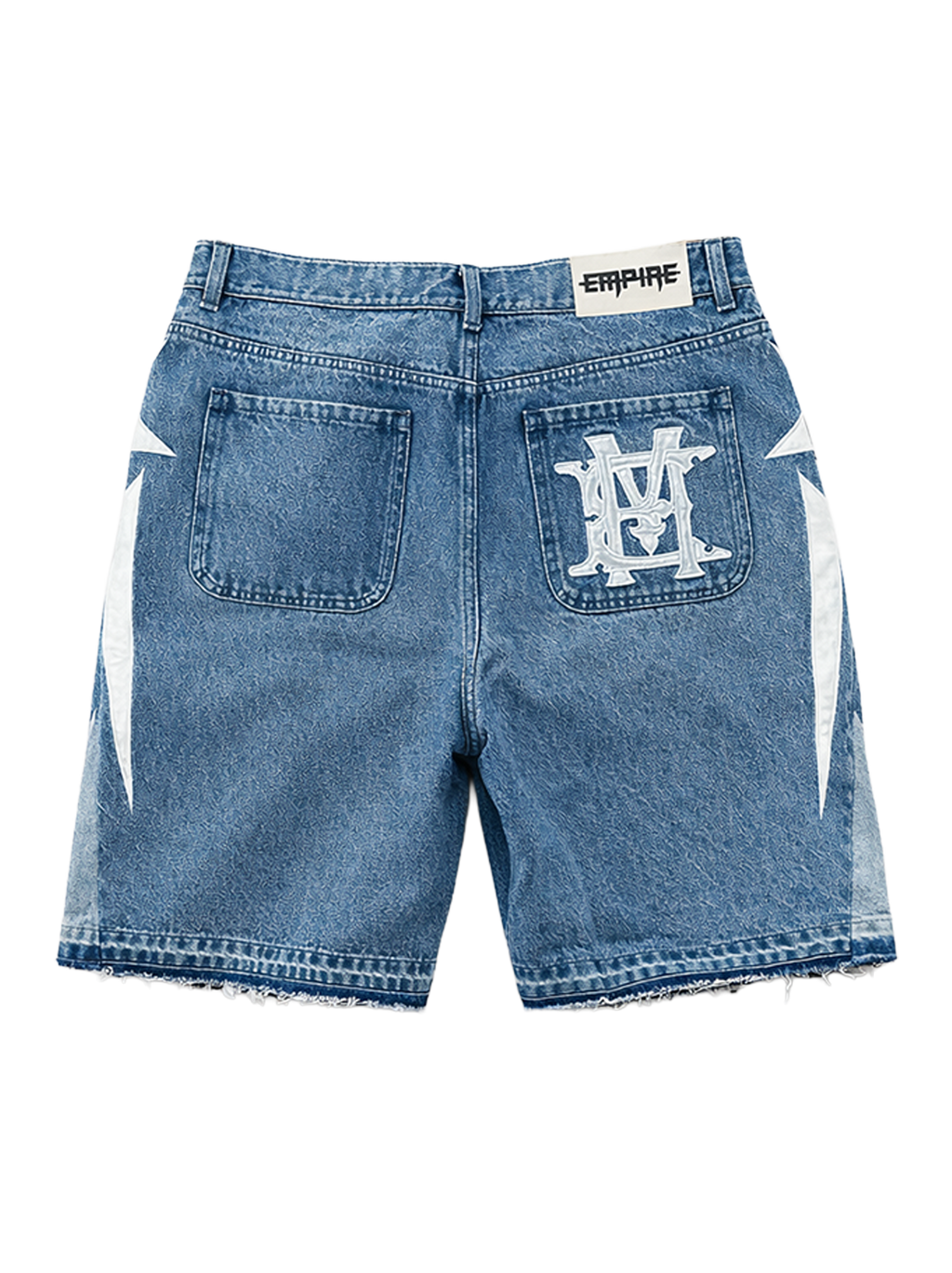 Blue "Bolt" Denim Shorts